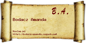 Bodacz Amanda névjegykártya